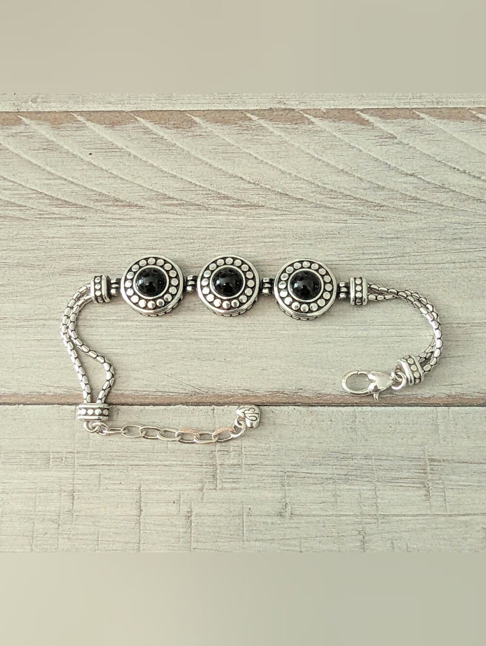 Brighton Pebble Dot Onyx Cabochon Reversible Bracelet